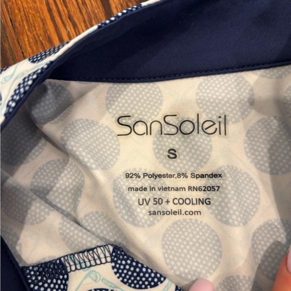 San Soleil Solcool SPF 50 + Cooling Long Sleeve 1/4 Zip Pullover Sz S RN62057 - Picture 4 of 5